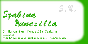 szabina muncsilla business card